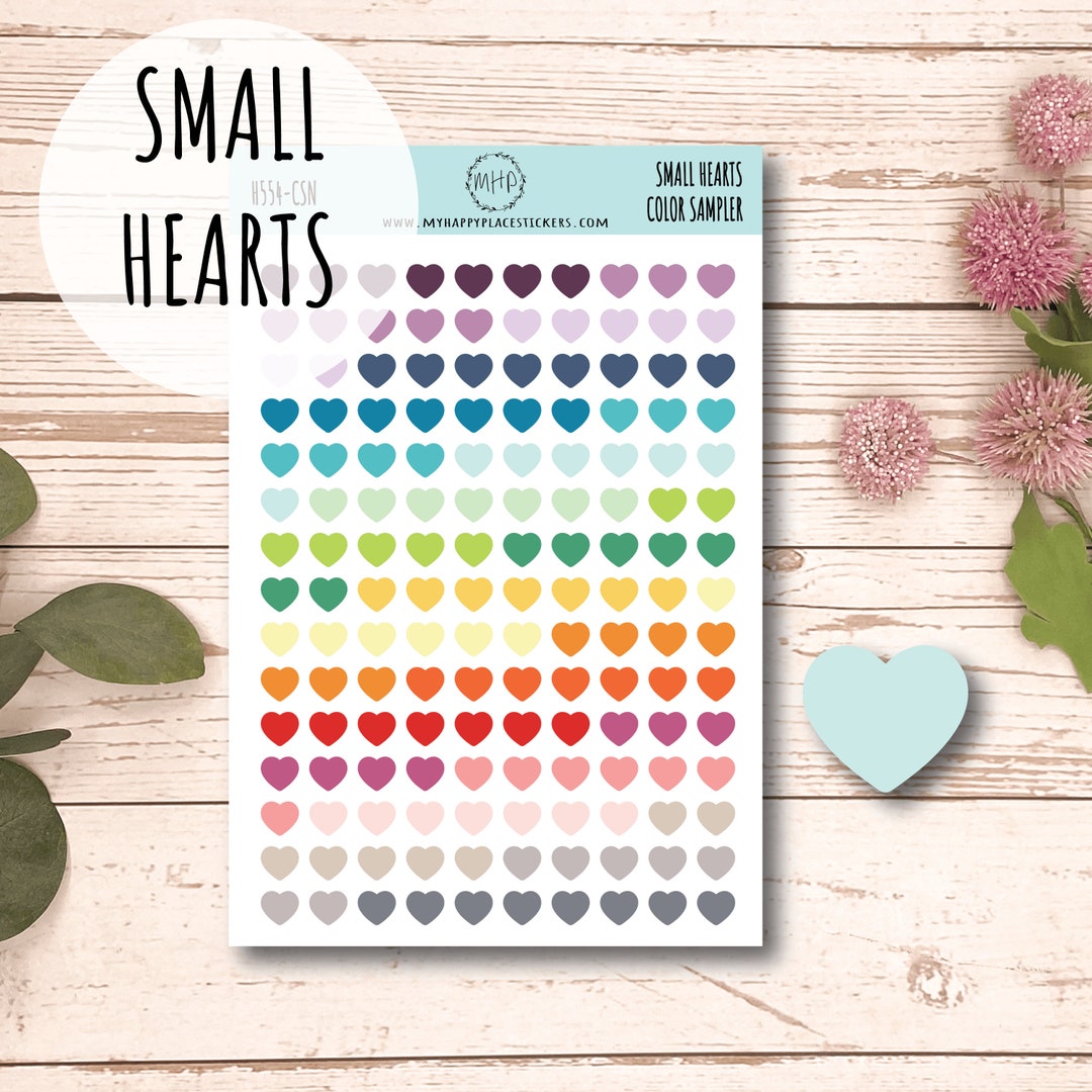 Small Heart Planner Stickers. Stickers for Planners, Bullet Journals
