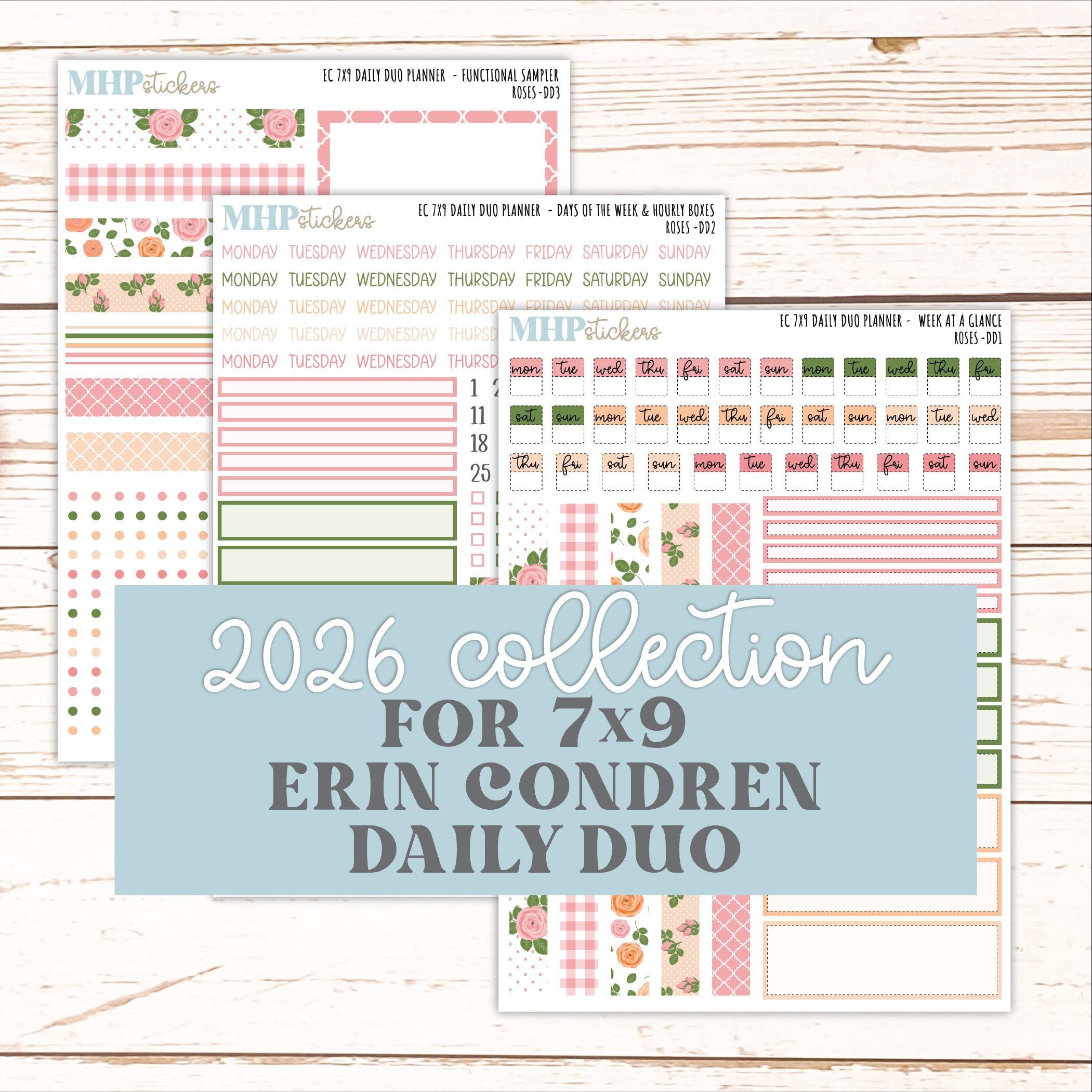 MAY Daily Duo Sticker Kit for 7x9 Erin Condren Planners. 2026 ...