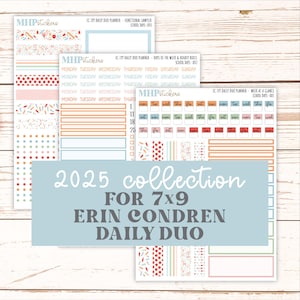 SEPTEMBER Daily Duo Sticker Kit for 7x9 Erin Condren Planners. &quot;School Days&quot;  || ECDD