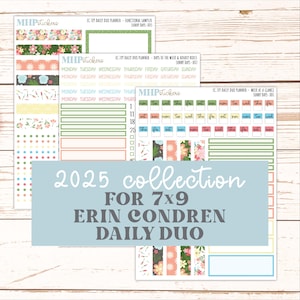 AUGUST Daily Duo Sticker Kit for 7x9 Erin Condren Planners. &quot;Sunny Days&quot;  || ECDD