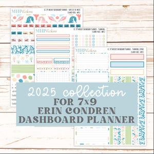 Kit dashboard settimanale di AGOSTO per planner Erin Condren 7x9. "Island Vibes" // ECWDS