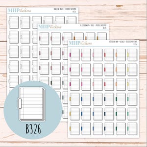 Anteckningsblock Doodle Planner Stickers. EC Color Way || B326