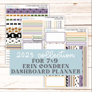 OCTOBER Weekly Dashboard Kit for 7x9 Erin Condren Planners. &quot;Hello Halloween&quot;  || ECWDS