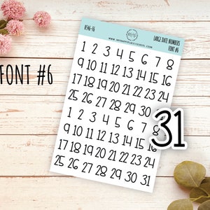 Sticker Set of Large Date Number Stickers for Planners, Organizers and Bullet Journals S06 image 7