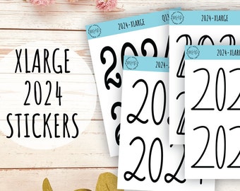 X Large 2024 Year Stickers for Planners || Q139