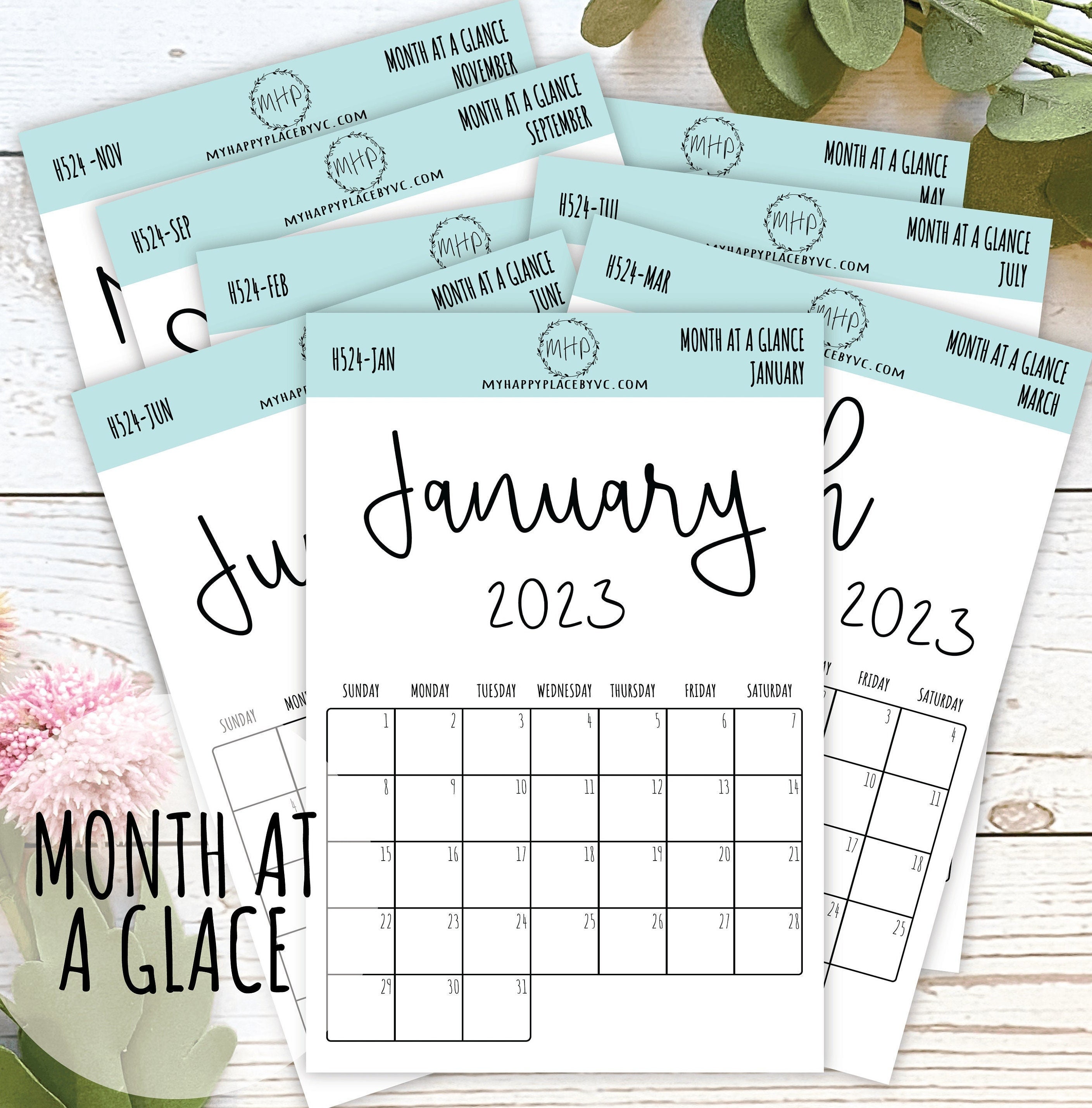 Undated Arch Month-At-A-Glance Calendar Stickers – Love Becomes Her