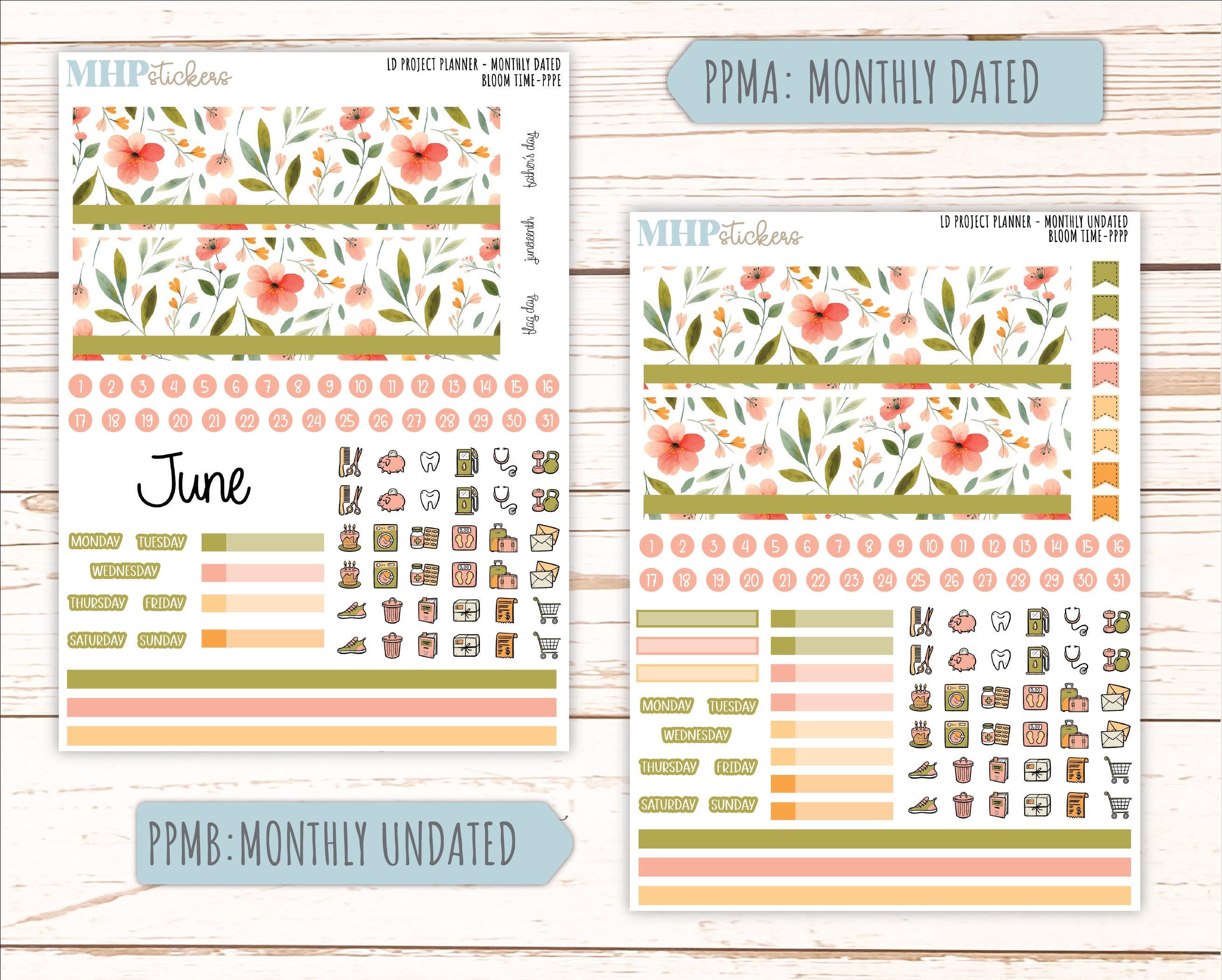 June Sticker Design JUNE Stickers for the Large Laurel Denise Rose Planner (formerly ...