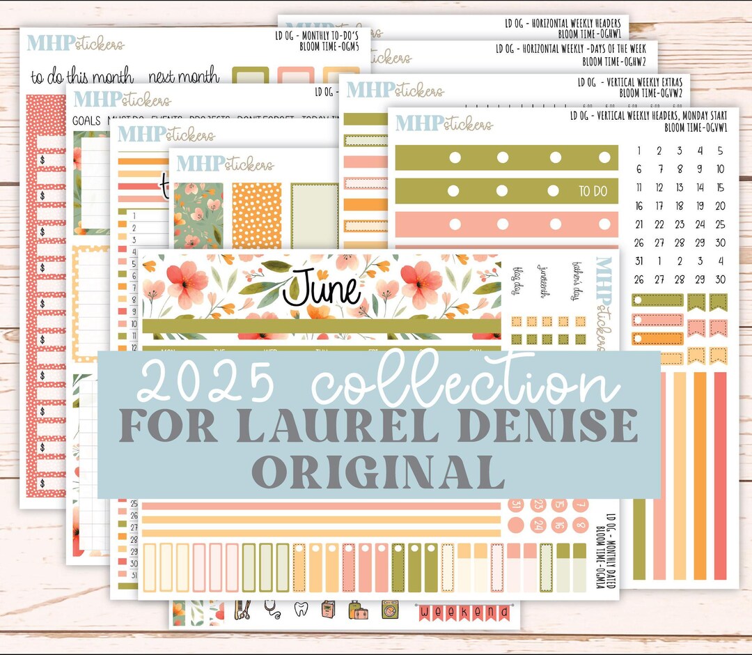JUNE 2025 Stickers for the Large Nancy & Anne Laurel Denise Planner ...