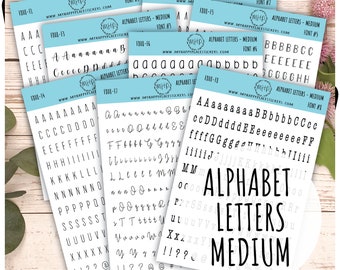 Alphabet Letters - Medium Size Stickers.   || F808