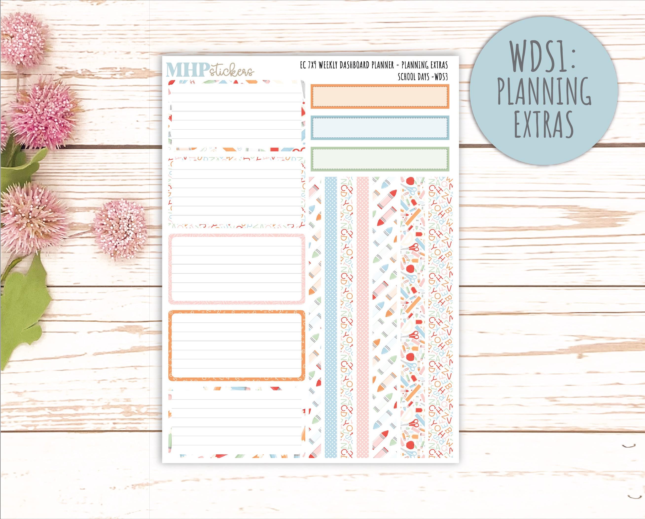 SEPTEMBER Weekly Dashboard Kit for 7x9 Erin Condren Planners. "school ...