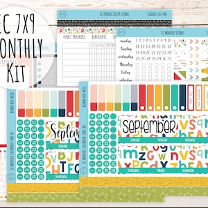 Kit mensal Erin Condren 7x9. SETEMBRO “Vida Escolar” || SL-M