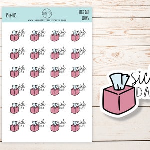 SICK DAY ICON  / Tissue Box  Icon Planner Sticker || H544-003