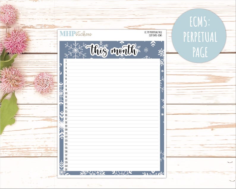 JANUARY 2025 Monthly Kit Stickers for 7x9 Erin Condren Planners. "cozy ...
