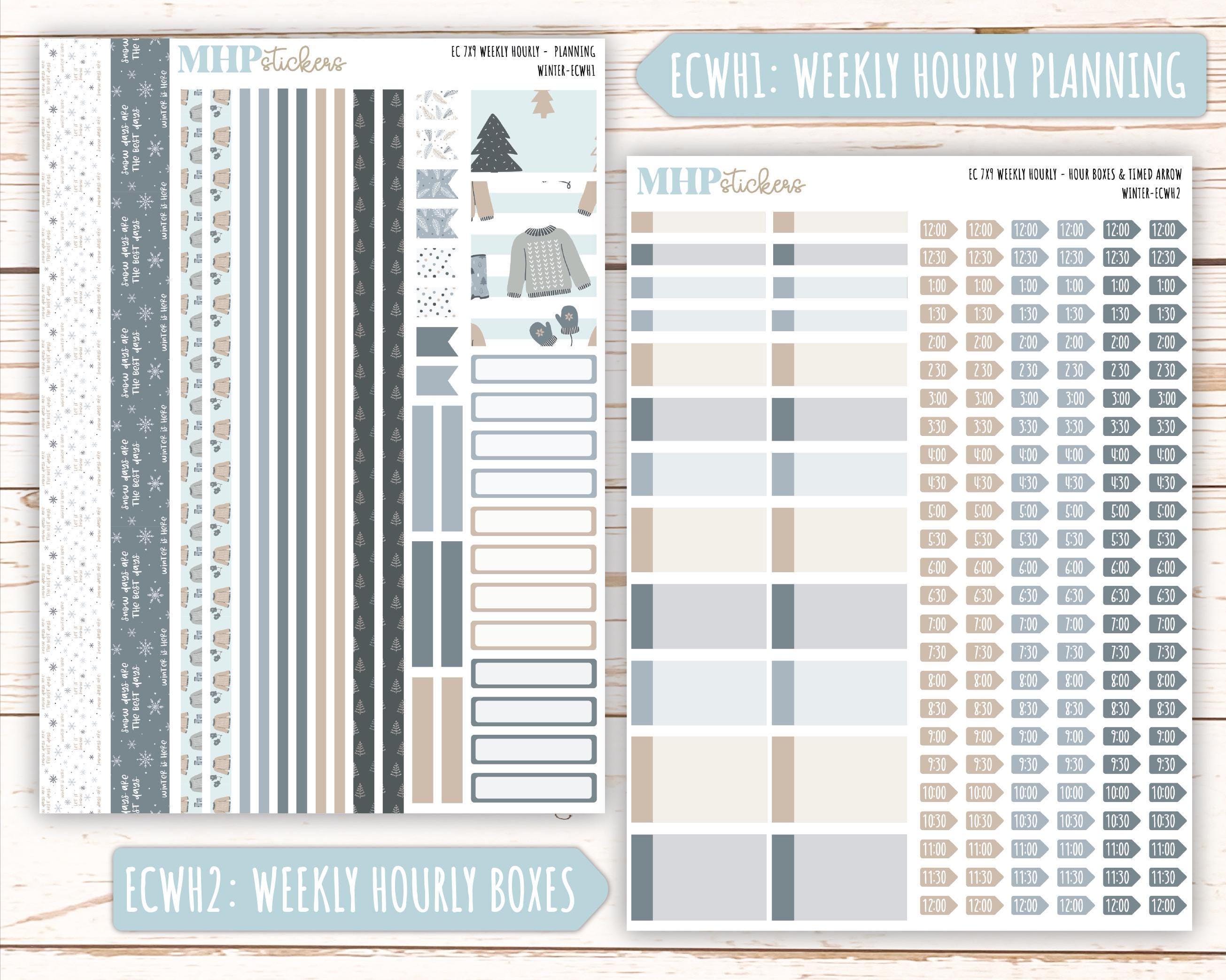 JANUARY Weekly Planning Kits for 7x9 Erin Condren Planners. "winter ...