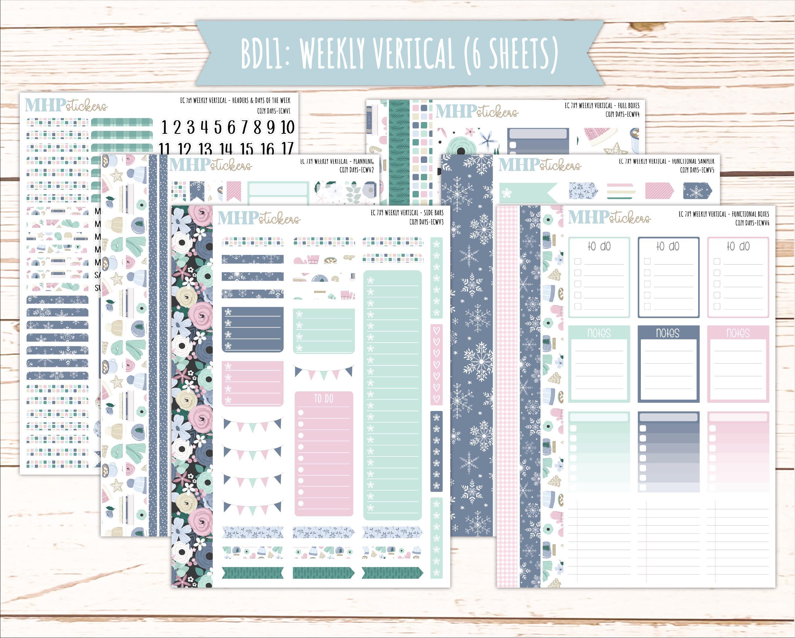 JANUARY Weekly Planning Kits for 7x9 Erin Condren Planners. "cozy Days ...