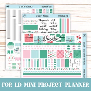 DECEMBER-stickers voor LD-miniplanner met 4 kolommen (voorheen miniprojectplanner) "Pepermint Lane" || LD408PL