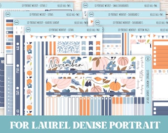 NOVEMBER Stickers for The Scout Laurel Denise Planner (formerly Portrait Planner). &quot;Hello Fall&quot;  || PHF