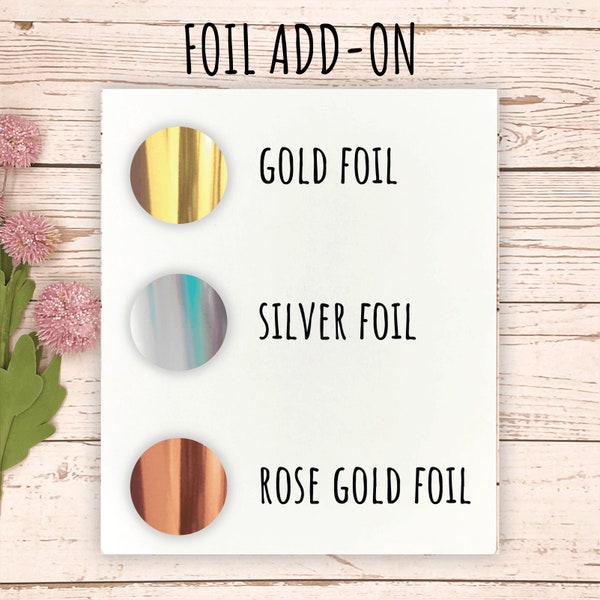 FOIL  Add-On (Not Applicable to Sale Items!) - One color per sheet || FCHG