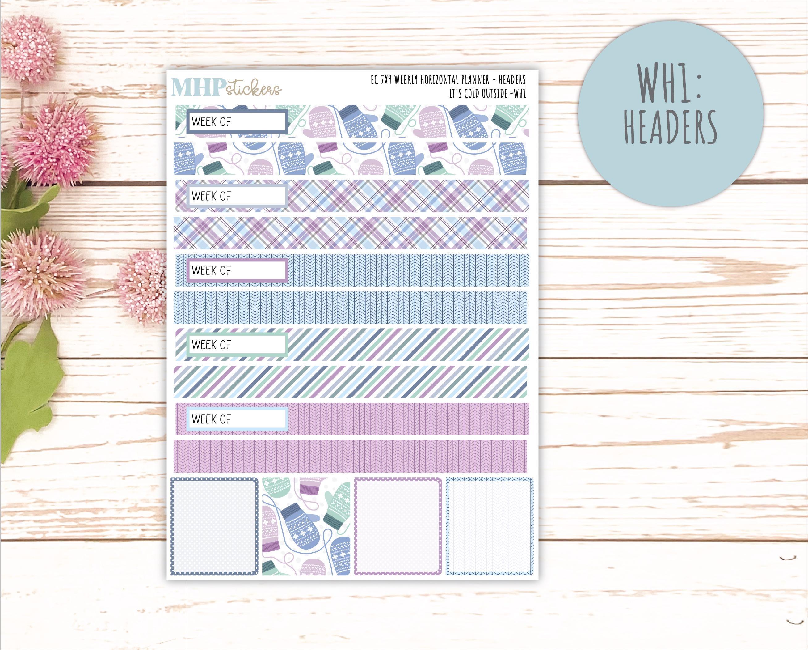 JANUARY Weekly Horizontal Planning Kit for 7x9 Erin Condren Planners ...