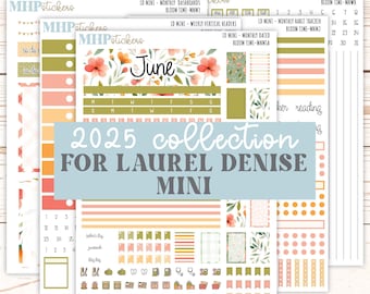 JUNE 2025 Stickers for Small Horizontal & Vertical Laurel Denise Planners. (Formerly Mini Planner)  "Bloom Time"  || MNBT