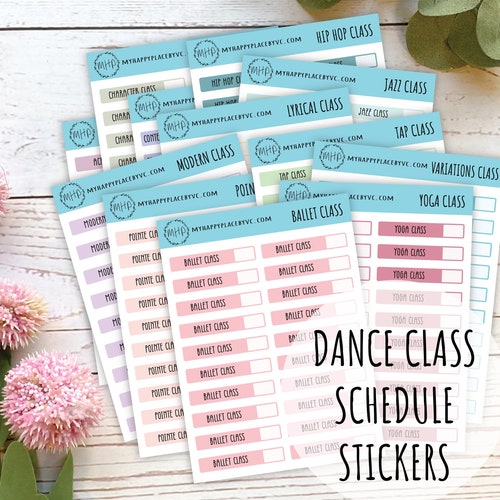 Stretch Dance Class Stickers Etsy