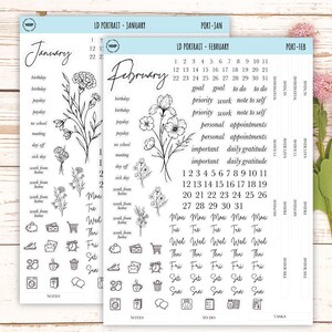 Minimalist Stickers for the Laurel Denise Scout Planner(formerly Portrait Planner). || LD-P image 2