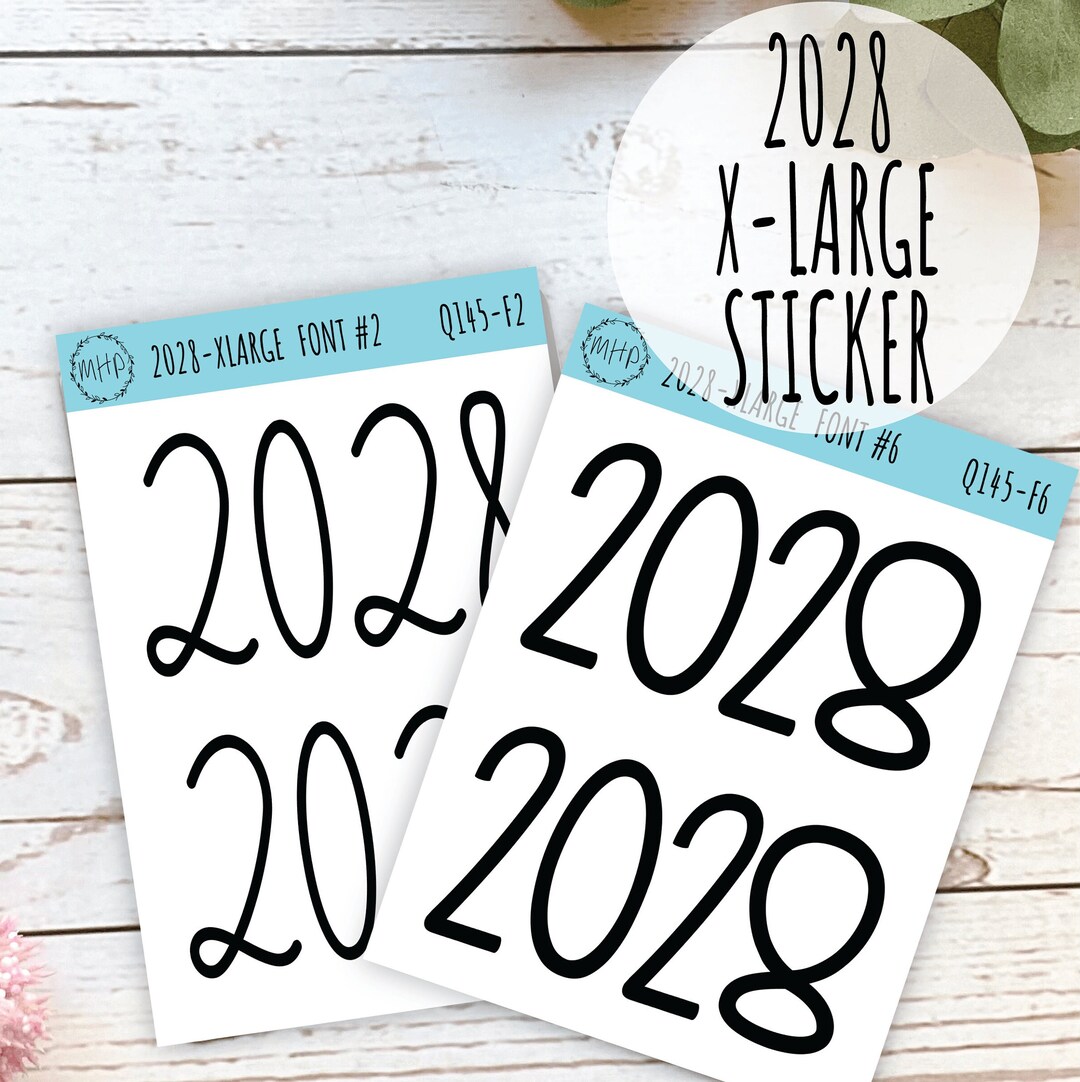 X Large 2028 Year Stickers for Planners || Q145 - Etsy