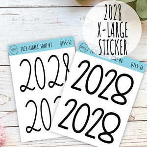 X Große 2028 Jahre Aufkleber für Planer || Q145
