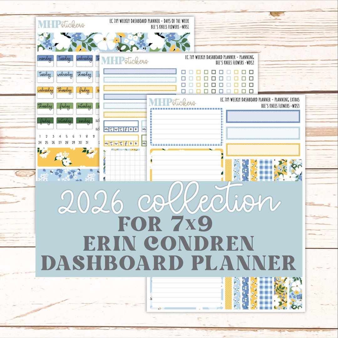 APRIL Weekly Dashboard Kit for 7x9 Erin Condren Planners. 2026 ...