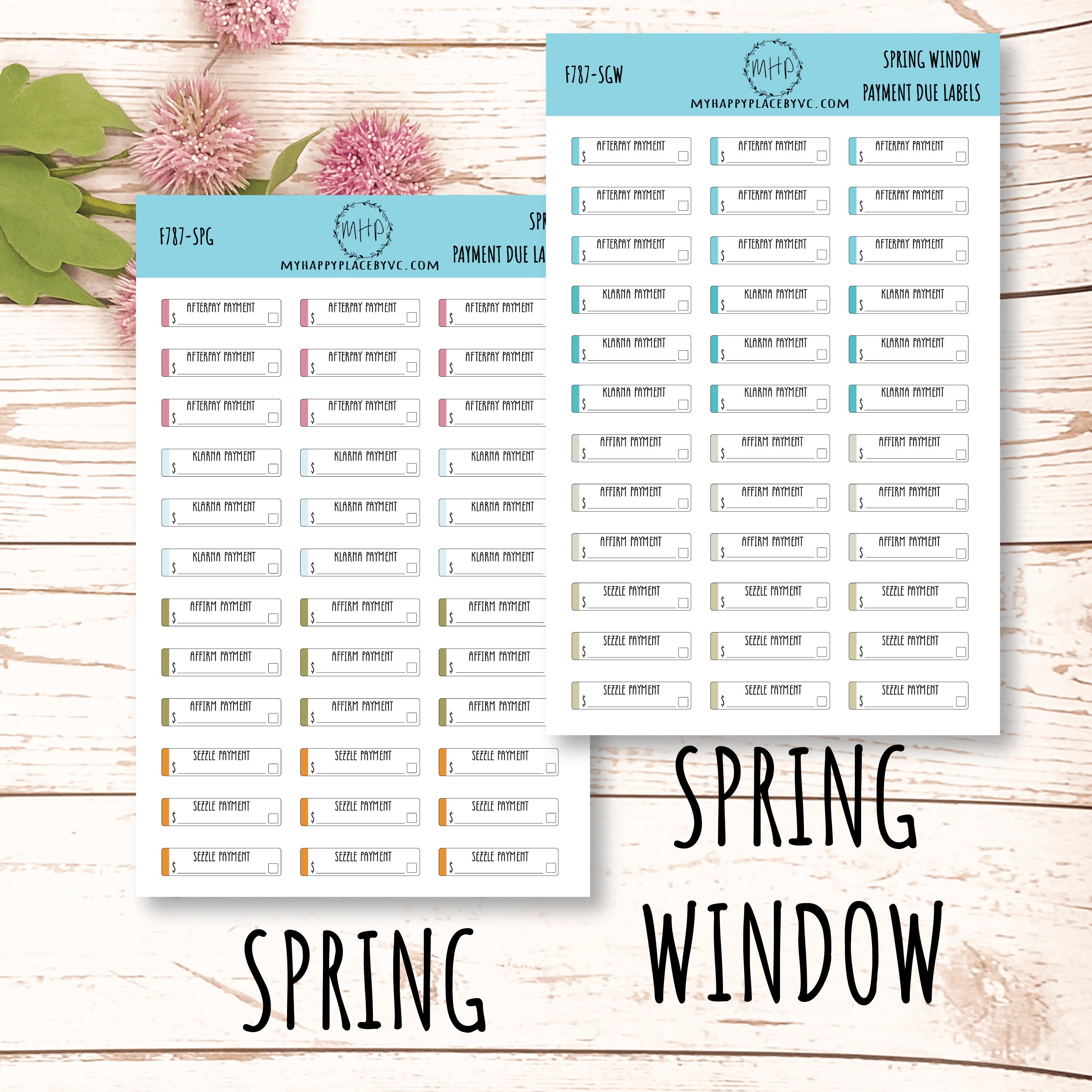 Payment Due Labels. Planner Stickers.organization and Budgeting ...