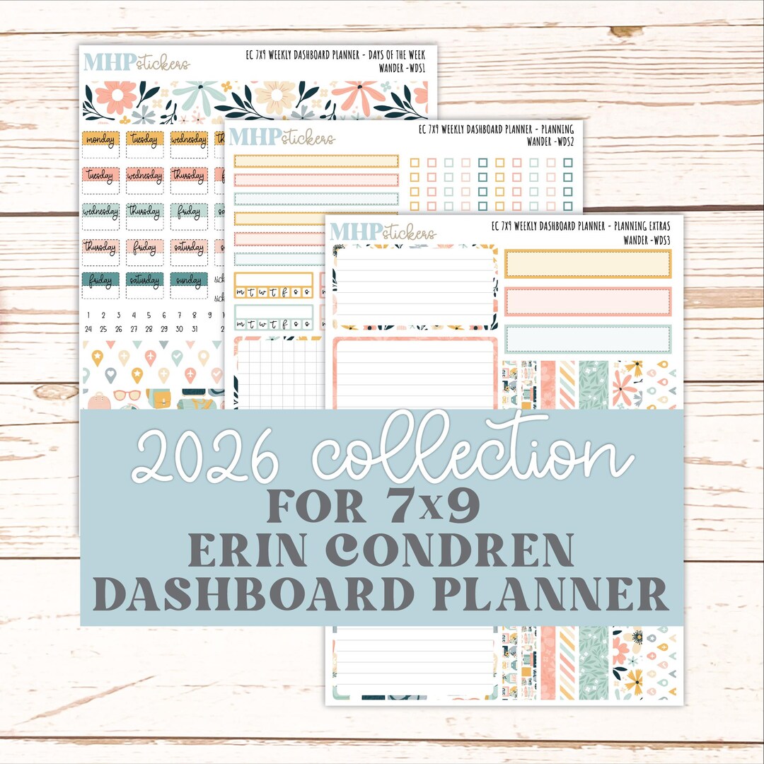 JUNE Weekly Dashboard Kit for 7x9 Erin Condren Planners. 2026 ...
