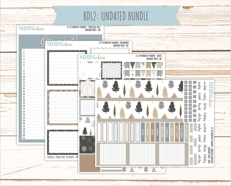 JANUARY Monthly Kit for 7x9 Erin Condren Planners. 2026 Collection ...