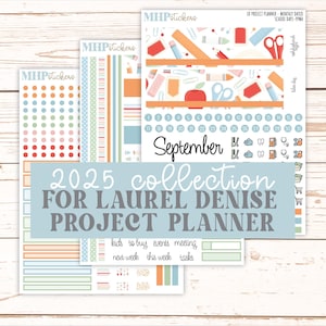 SEPTEMBER Stickers for the large Laurel Denise Rose Planner (Formerly Project Planner) &quot;School Days&quot;  || PP
