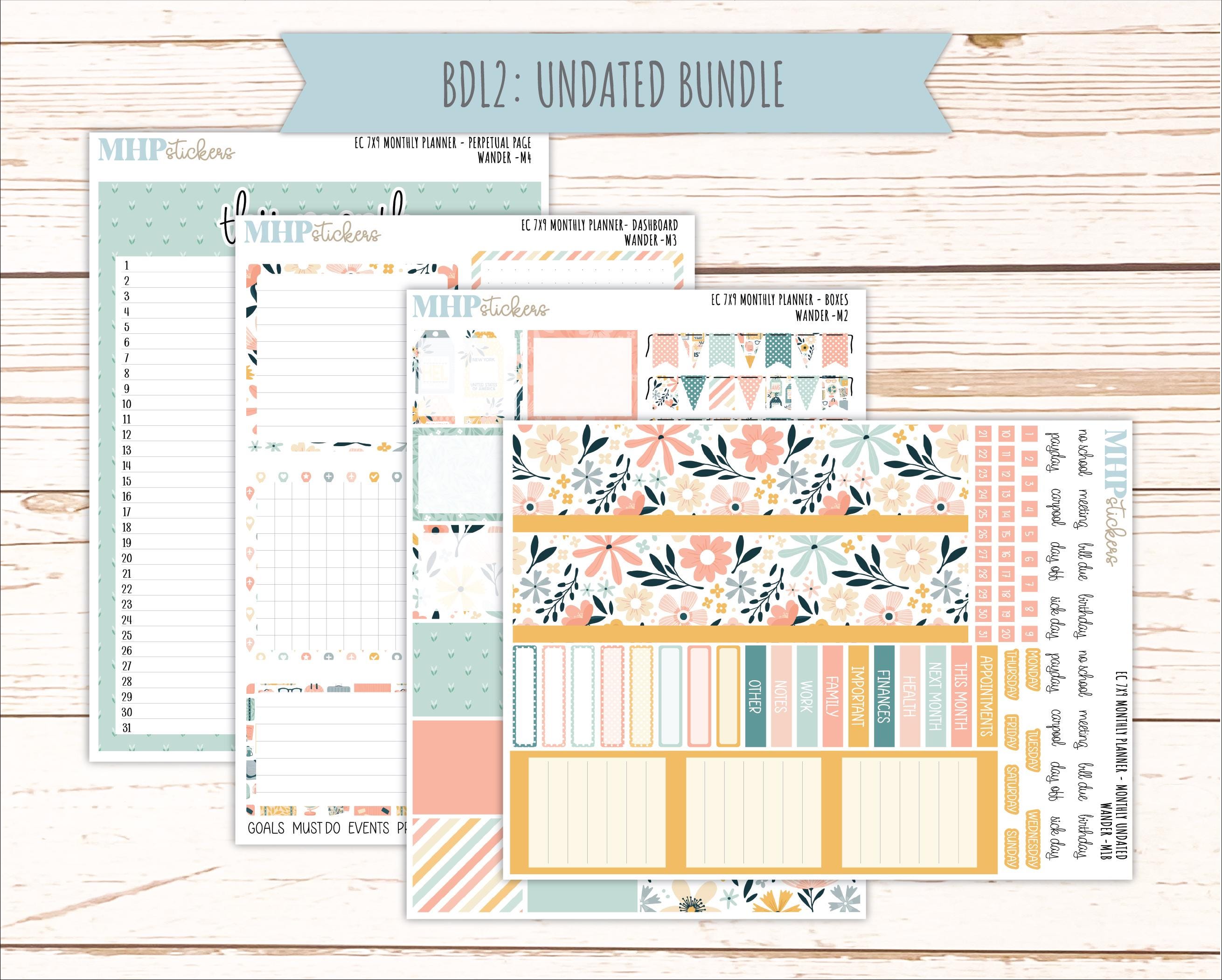 JUNE Monthly Kit for 7x9 Erin Condren Planners. 2026 Collection "wander ...