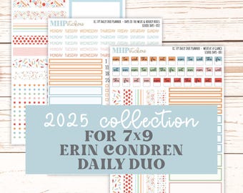 SEPTEMBER Daily Duo Sticker Kit for 7x9 Erin Condren Planners. "School Days"  || ECDD