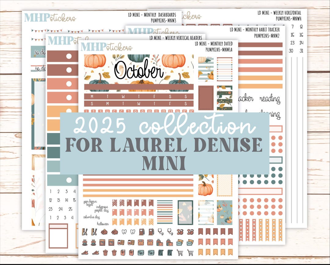 OCTOBER 2025 Stickers for the Small Nancy & Anne Laurel Denise Planners ...