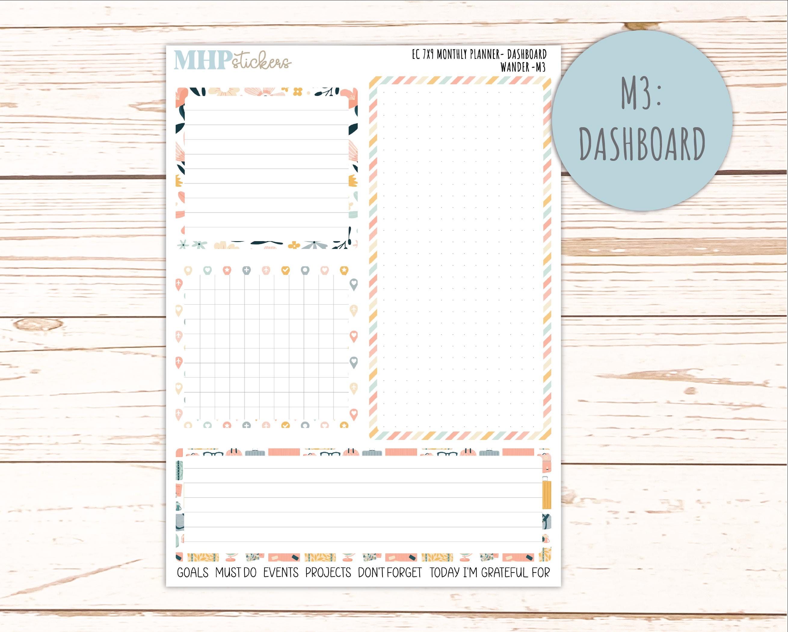JUNE Monthly Kit for 7x9 Erin Condren Planners. 2026 Collection "wander ...