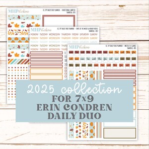 NOVEMBER Daily Duo Sticker Kit for 7x9 Erin Condren Planners. "Thankful"  || ECDD
