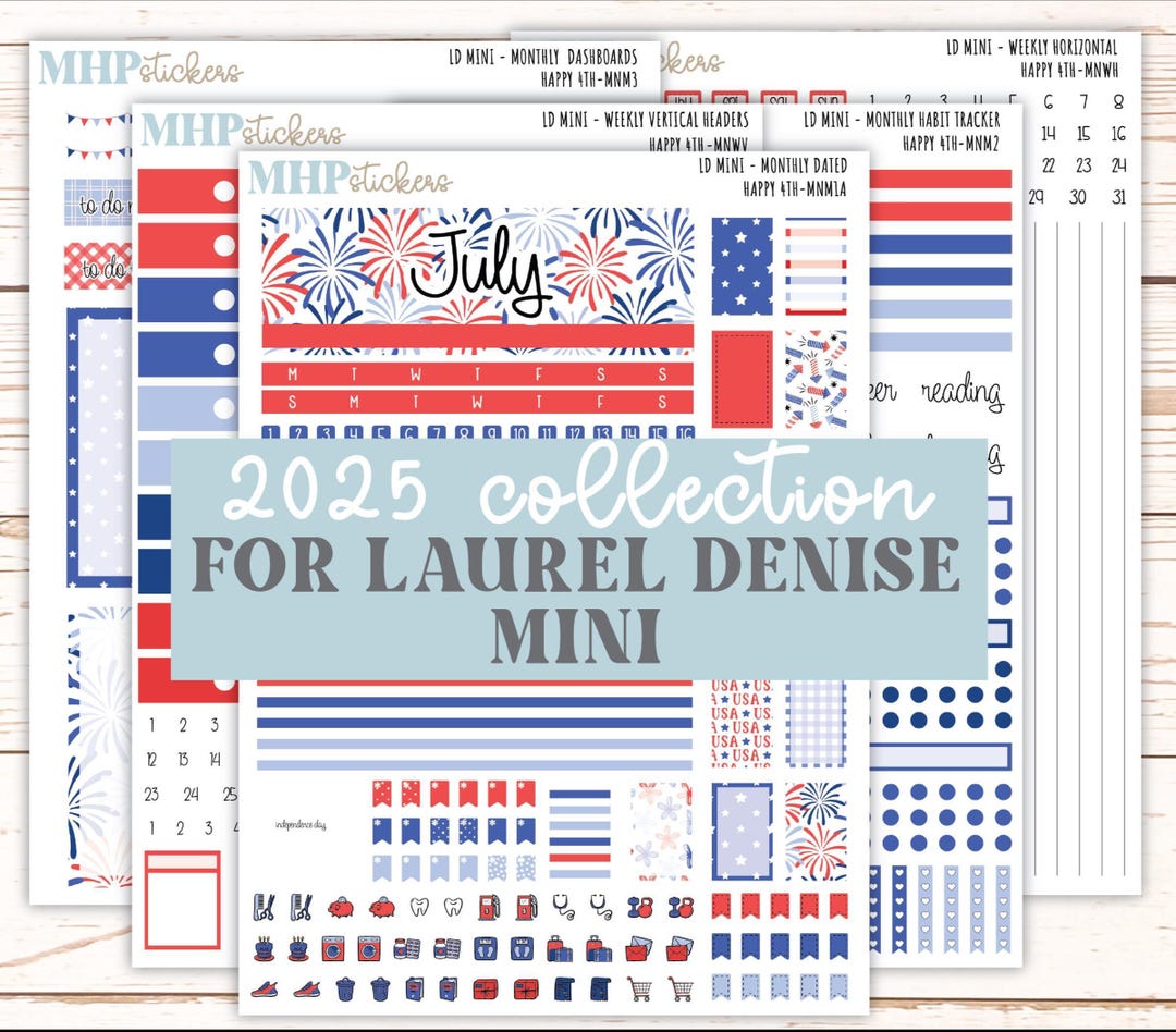 JULY 2025 Stickers for the Small Nancy & Anne Laurel Denise Planners ...