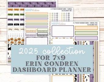 OCTOBRE Kit de tableau de bord hebdomadaire pour agenda Erin Condren 7 x 9 pouces. « Bonjour Halloween » || ECWDS