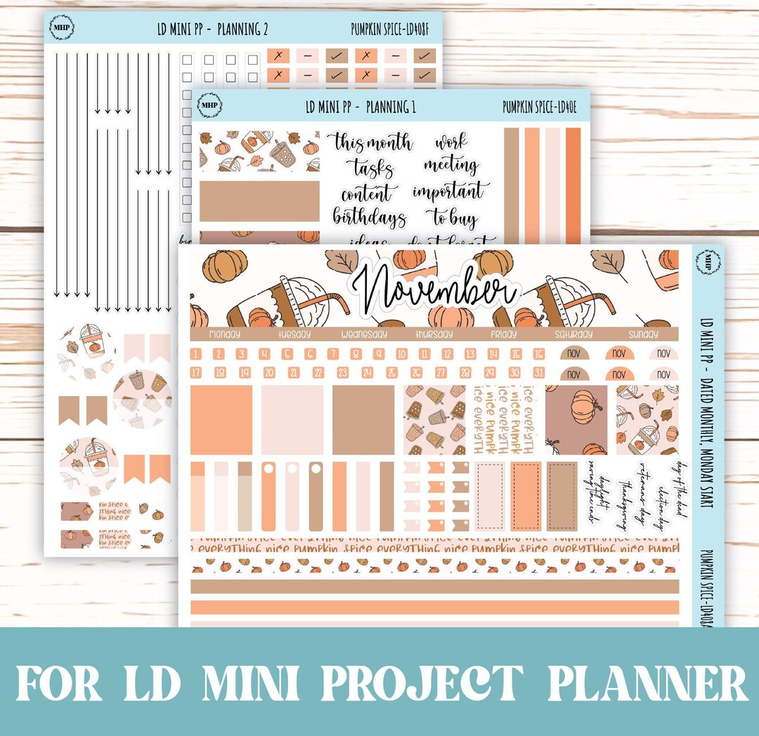 NOVEMBER Stickers for the Rose Small Laurel Denise Planner (formerly ...