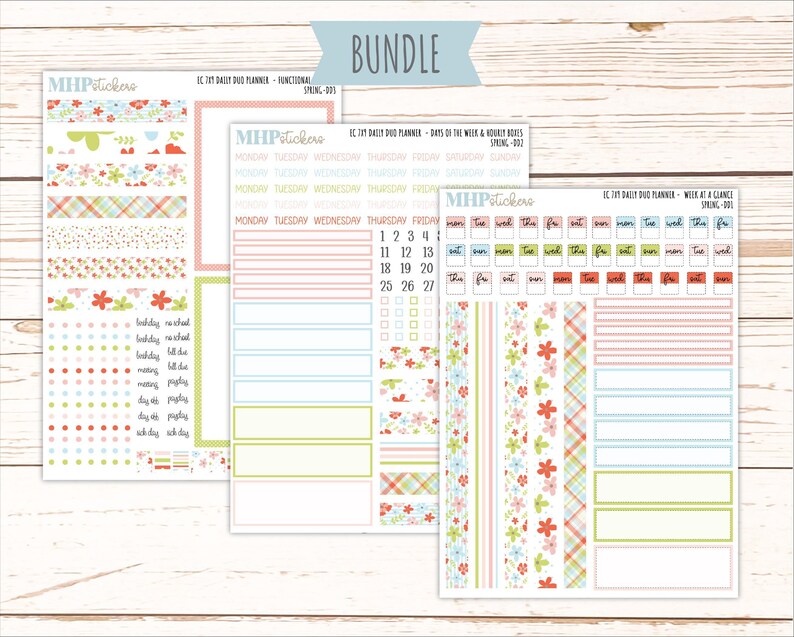 MARCH Daily Duo Sticker Kit for 7x9 Erin Condren Planners. 2026 ...