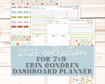 Kit de tablero semanal de marzo para agendas Erin Condren de 7x9. Colección Primavera 2026 // ECWDS