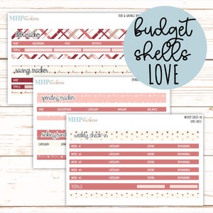 Budgetschelpen. Add-ons voor Laurel Denise Planners (LOVE) || AOLV
