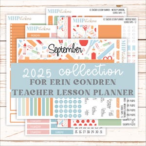 SEPTEMBER Stickers for EC Teacher Lesson Planner. 2025 Collection  &quot;School Days&quot;  || ECT