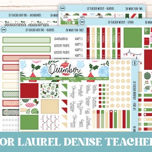 DECEMBER Stickers voor Laurel Denise Teacher planners. "Oh wat leuk" || TOWF