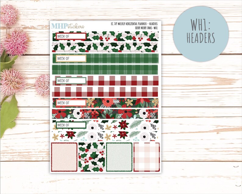 DECEMBER Weekly Horizontal Planning Kit for 7x9 Erin Condren Planners ...