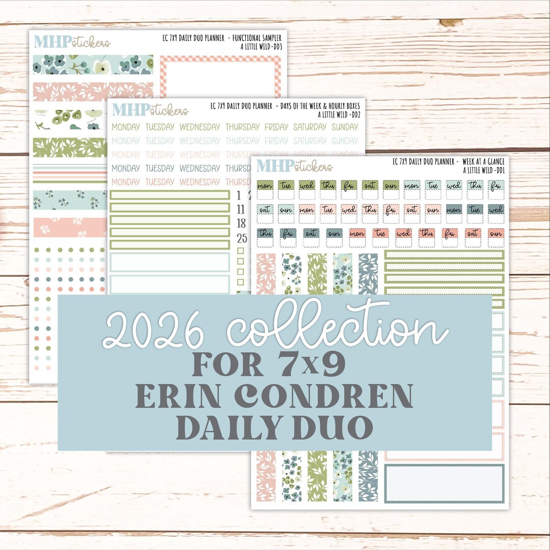 MAY Daily Duo Sticker Kit for 7x9 Erin Condren Planners. 2026 ...
