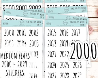 2000 - 2029 Years Stickers Size Medium. Timeline Stickers.  || H577