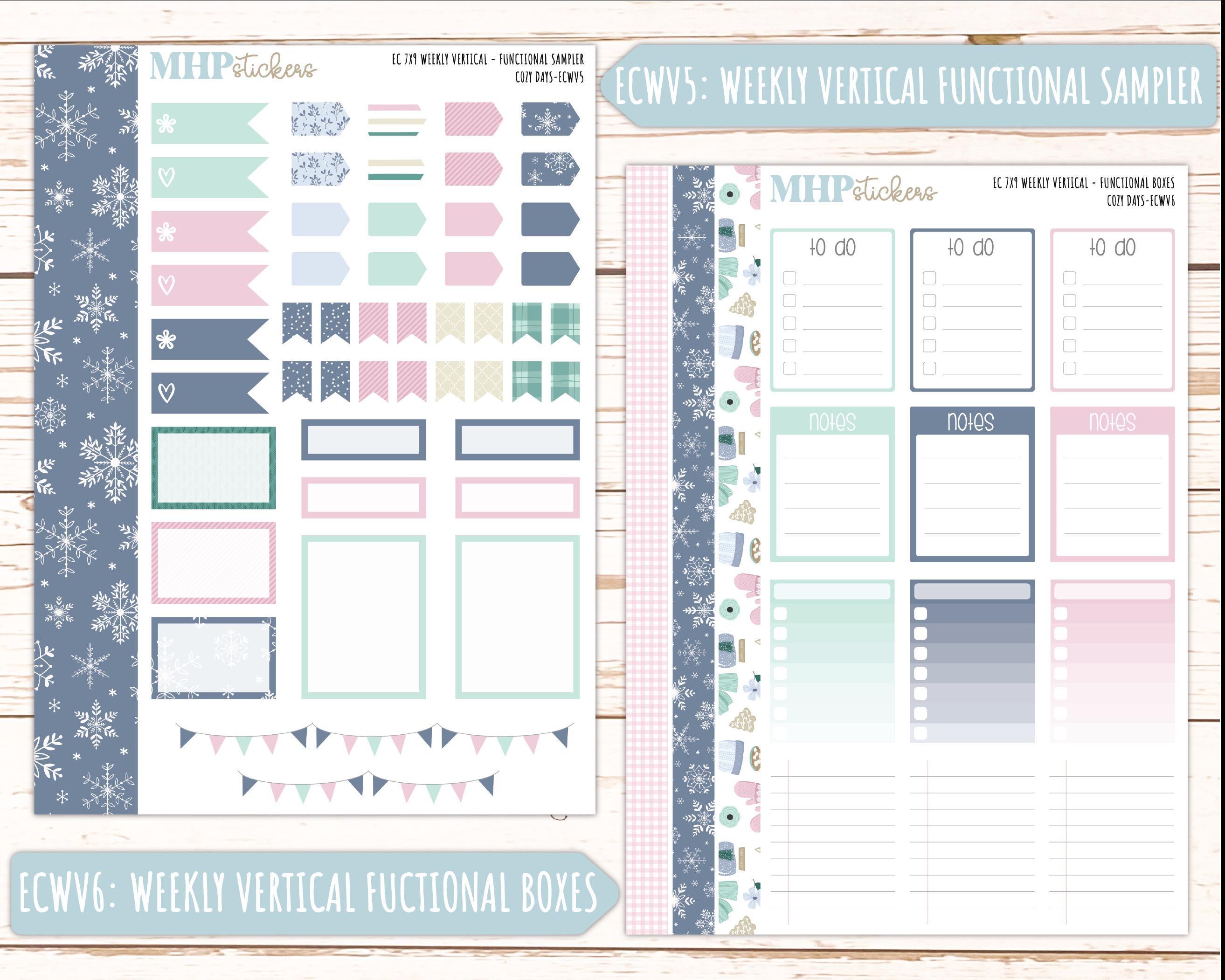 JANUARY Weekly Planning Kits for 7x9 Erin Condren Planners. "cozy Days ...